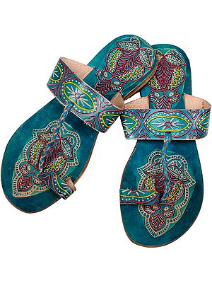 Fancy Shantiniketan Sandals with Knotted Rope Strap