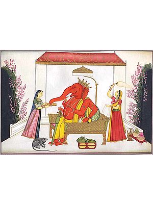 Ganesha with Consorts