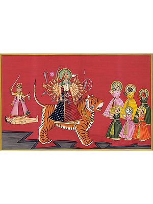 Gods Paying Homage to the Eighteen-armed Durga