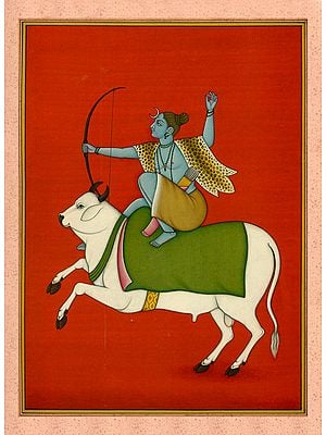 Shiva the Archer on Nandi