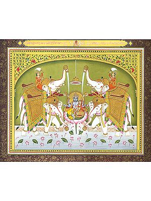 Abhisheka of Lakshmi-Narayana