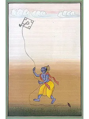 Lord Krishna Flying Kite