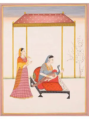 Radha with Peacock