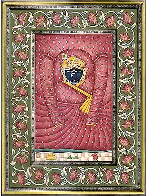 Shrinath Ji Watercolor Painting on Paper