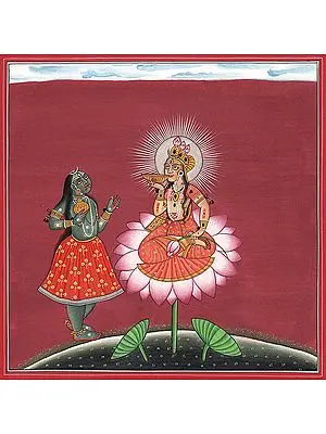Goddess Kali with Devi Siddha Lakshmi