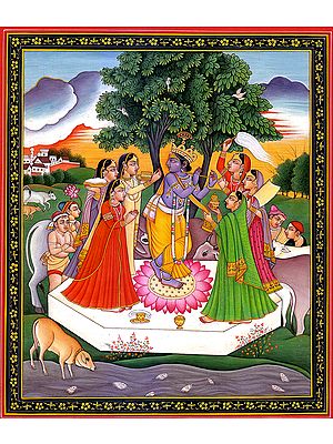 Lord Krishna with Gopis