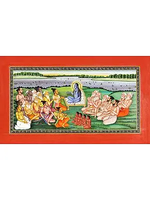 Mahamuni Shukadeva Narrating Bhagavata Purana to Raja Parikshata