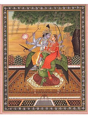 Vishnu-Lakshmi On The Shoulders Of Lord Garuda