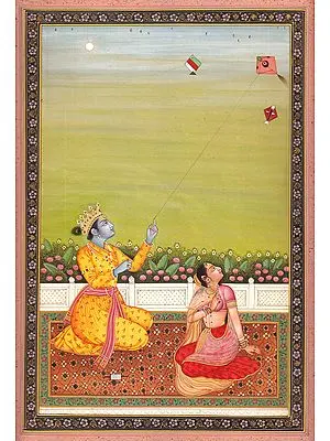 Radha Krishna Flying Kite