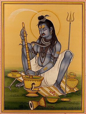 Lord Shiva Grinding Bhang