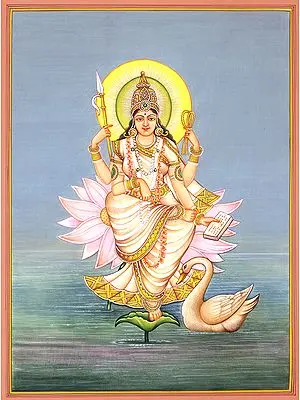 Goddess Saraswati Rising from Ocean