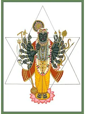 Krishna's Tantrika Manifestation (Sixteen-Armed)