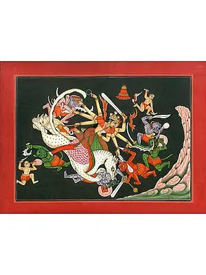 Goddess Durga Killing the Demon Mahishasur