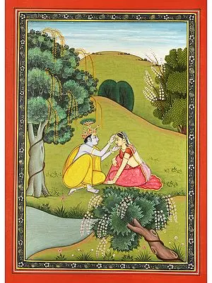 Krishna Arranges Radha's Tikka