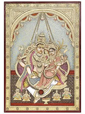 Lord Shiva With Devi Rajarajeshwari