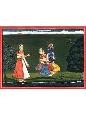 Krishna with Radha and Gopi (Gita Govinda Series)