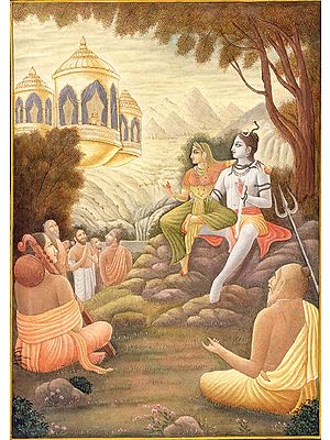 Lord Shiva Awaiting Tripura to Join with Each Other