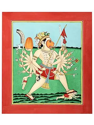 Vinshabhujadhari Hanuman With Tantric Aspects