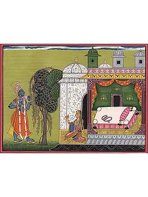 SAMANYA NAYIKA – COURTESAN 

(A folio from the Rasa-manjari by Bhanudatta)