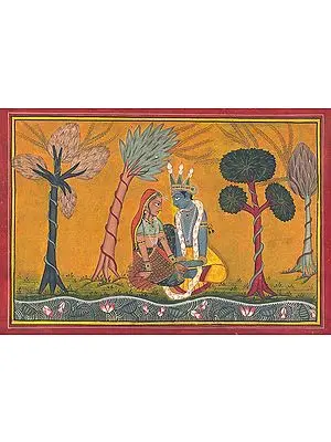 Radha Krishna in the Basholi Idiom