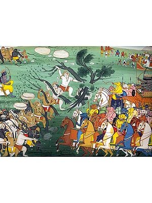 Ravana Attacking Rama's Army