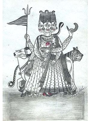 Sadasiva with Shakti