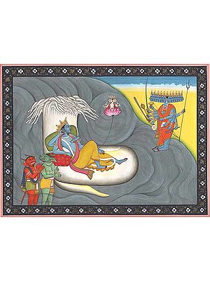 Shesha-shayi Vishnu, Madhu-Kaitabha and Adishakti