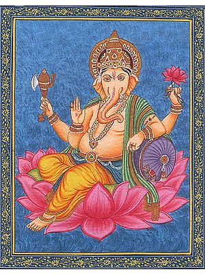 Shri Ganesha on Lotus