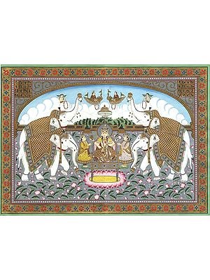 The Lotus Goddess as Gajalakshmi