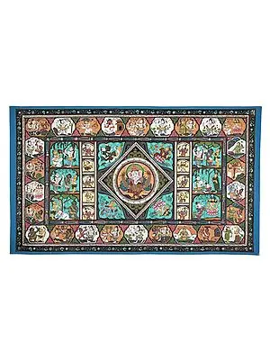 39" x 24" Bhagwan Ganesh Leela Patachitra Painting | Traditional Color | Handmade | Lord Lila Patachitra Paintings | Made in India