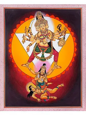 Haloed Siddhalakshmi, Who Begins And Ends With Shiva