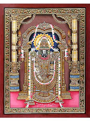 Lord Venkateshwara Endowed with Gold Jewelry