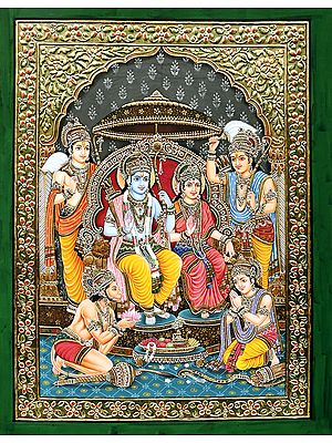 Rama-Seeta With Hanuman And The Brothers Of Rama