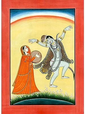 Dancing Lord Shiva with Goddess Parvati