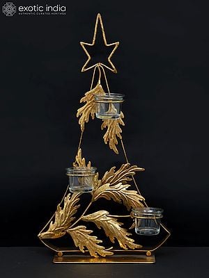 20" Designer Christmas Tree with Candle Holders | Home Decor