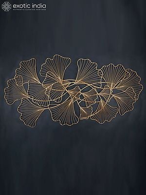 72" Iron Ginkgo Leaves Wall Art | Home Decor