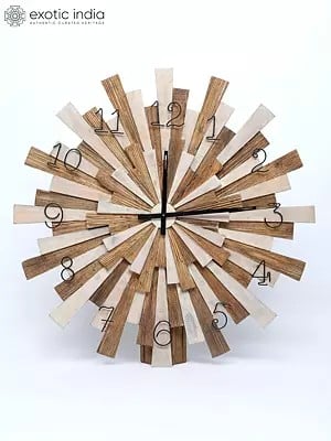 36" Wooden Designer Wall Clock | Home Decor