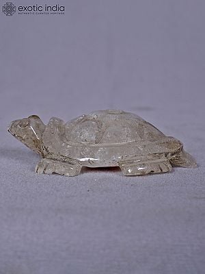 1" Engraved Crystal Turtle From Nepal | Home Decorative Figurine