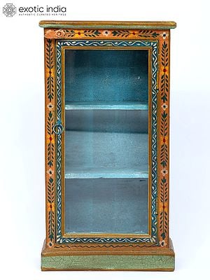 24" Hand-Painted Wooden Showcase