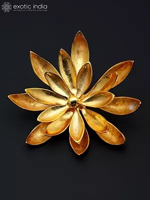 Brass with Gold Plated Flower | Wall Decor