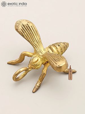 2" Small Brass Honey Bee with Connector