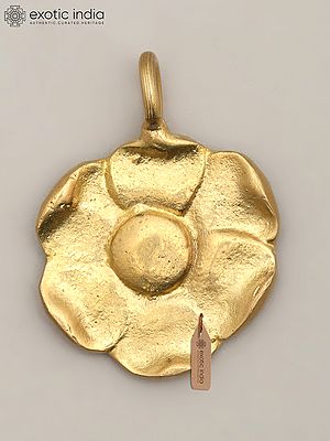 Tiny Brass Flower with Connector