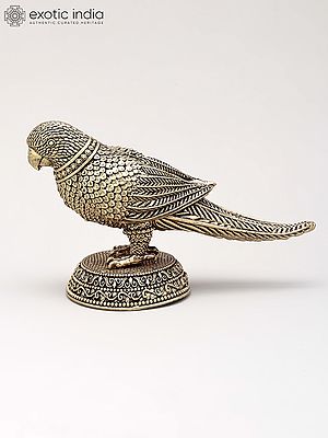 6" Small Superfine Decorative Brass Parrot | Table Decor