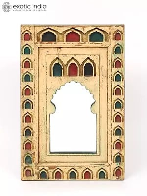 24" Wooden Wall Hanging Jharokha (Window)