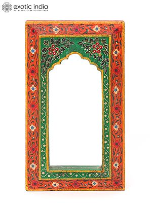 18" Wall Hanging Wooden Jharokha/Window with Mirror | Home Decor