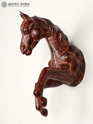 20" Brass Wall Hanging Horse Statue | Home Decor