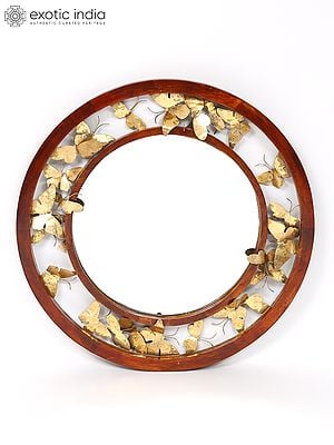 32" Butterflies Design Round Mirror | Wall Hanging | Home Decor