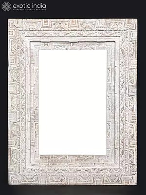 53" Large Wood Framed Rectangular Mirror | Wall Hanging | Home Decor