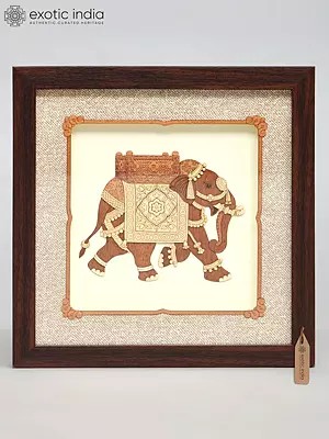 10" Royal Elephant Wood Frame | Wall Hanging