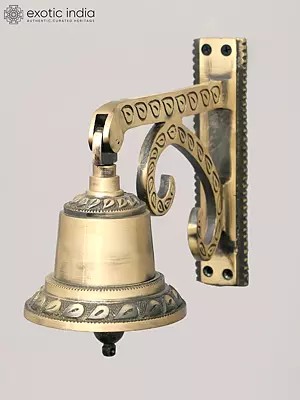 9-Inch Brass Decorative Wall Hanging Bell